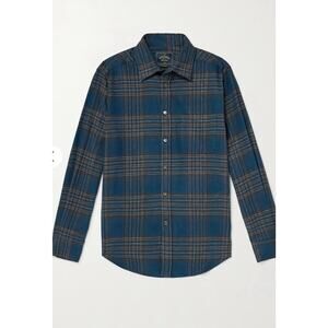 PORTUGUESE FLANNEL Bossa Checked Organic Cotton Shirt Medium